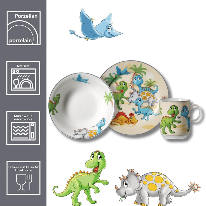Ritzenhoff & Breker Kindergeschirr-Set Dino | 3-teilig, Dino