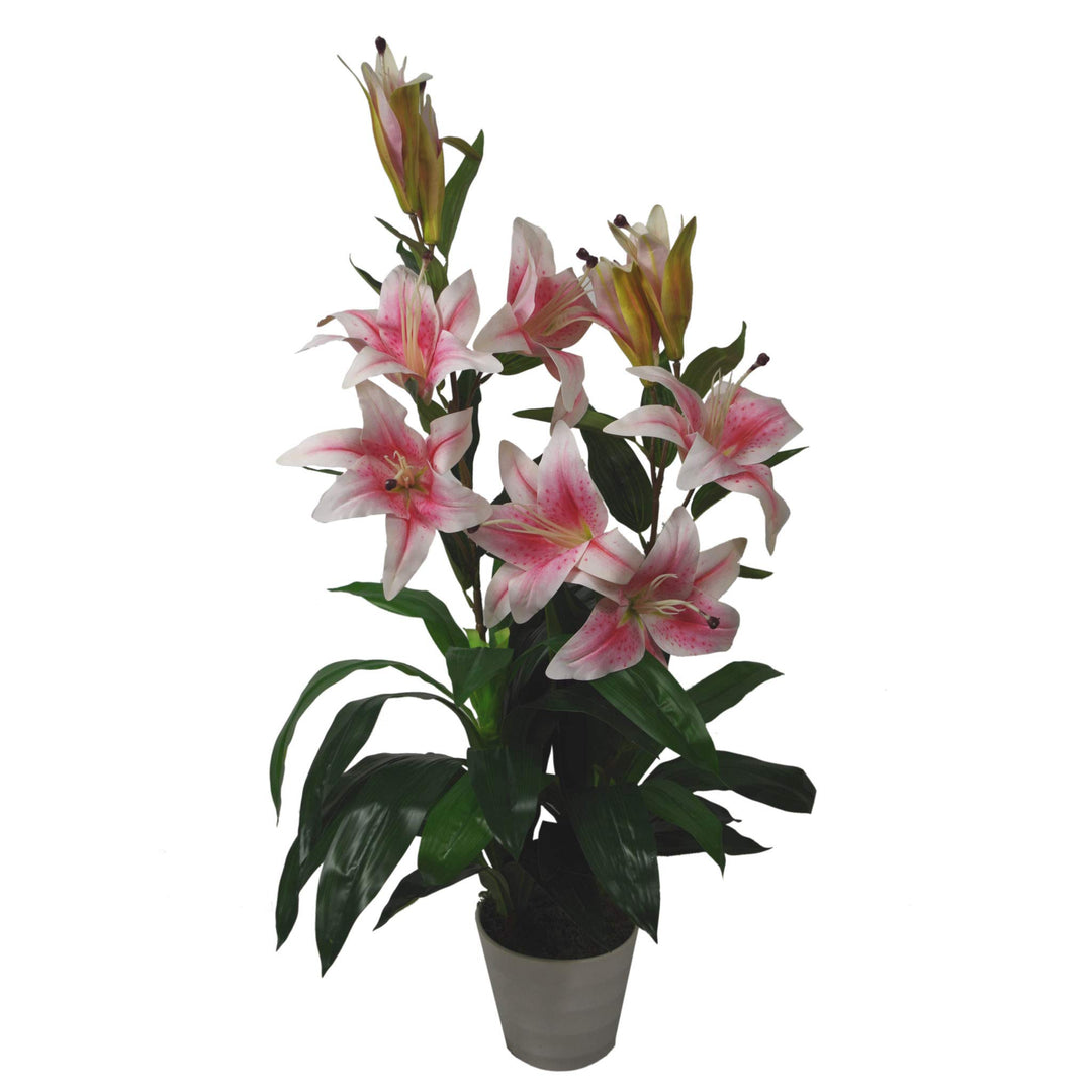 Leaf Künstliche Lilienblume im Stargazer-Stil, 90 cm, Rosa 90cm Pink 90cm Pink, 90cm Pink 90cm Pink