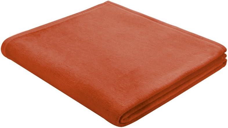 Biederlack Wohn- und Kuscheldecke, 100 % Baumwolle, Samtband-Einfassung, 150 x 200 cm, Gelb, Cotton