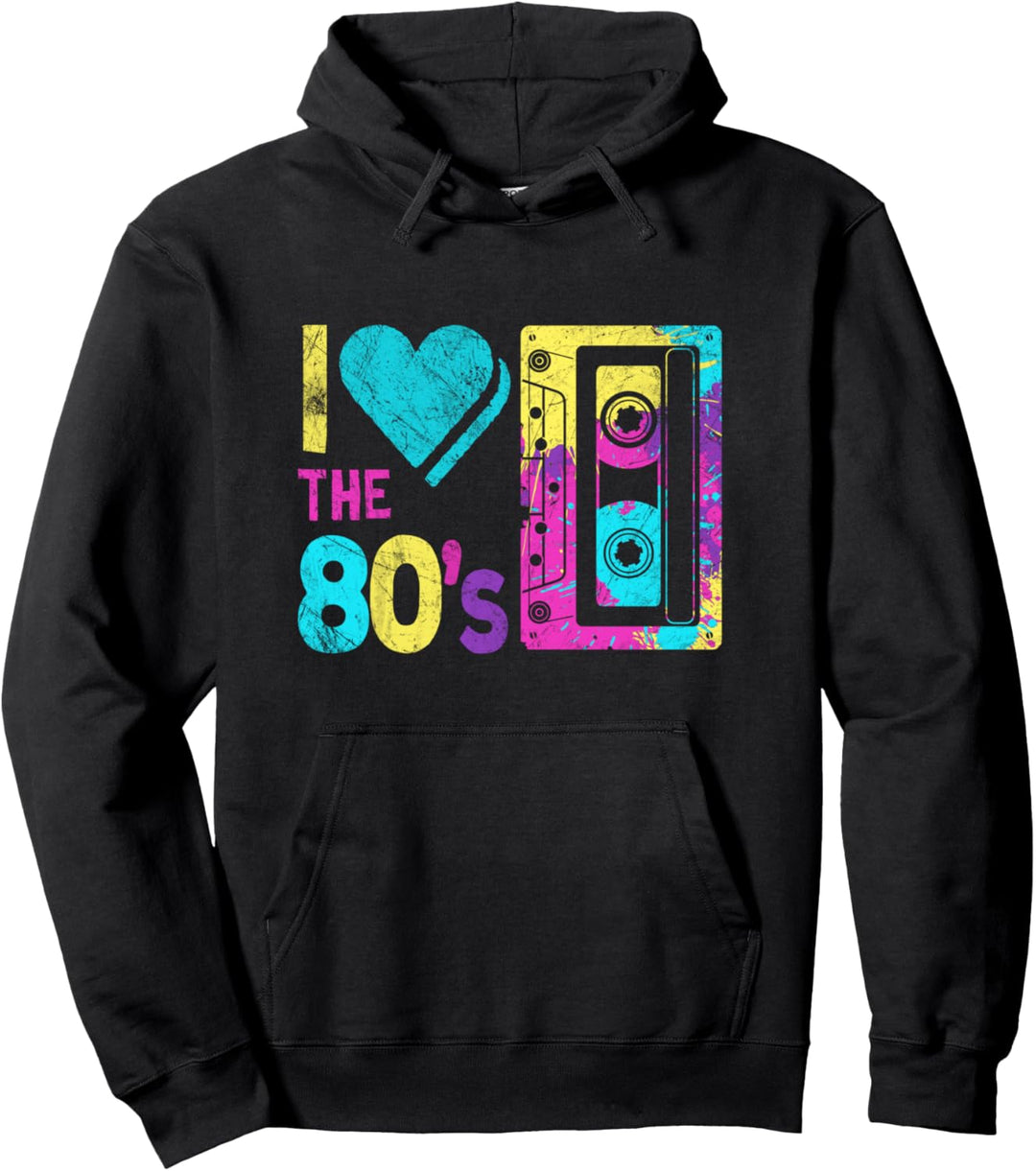 Ich liebe die 80er Jahre Retro 80er Jahre 1980 Kassette Pullover Hoodie