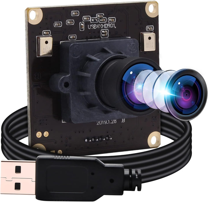 ELP 4K Ultra HD Webcam Unterstützung 3840x2160@30fps mit No-Distortion Objektiv, IMX317 Sensor PC We