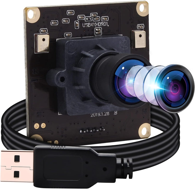 ELP 4K Ultra HD Webcam Unterstützung 3840x2160@30fps mit No-Distortion Objektiv, IMX317 Sensor PC We