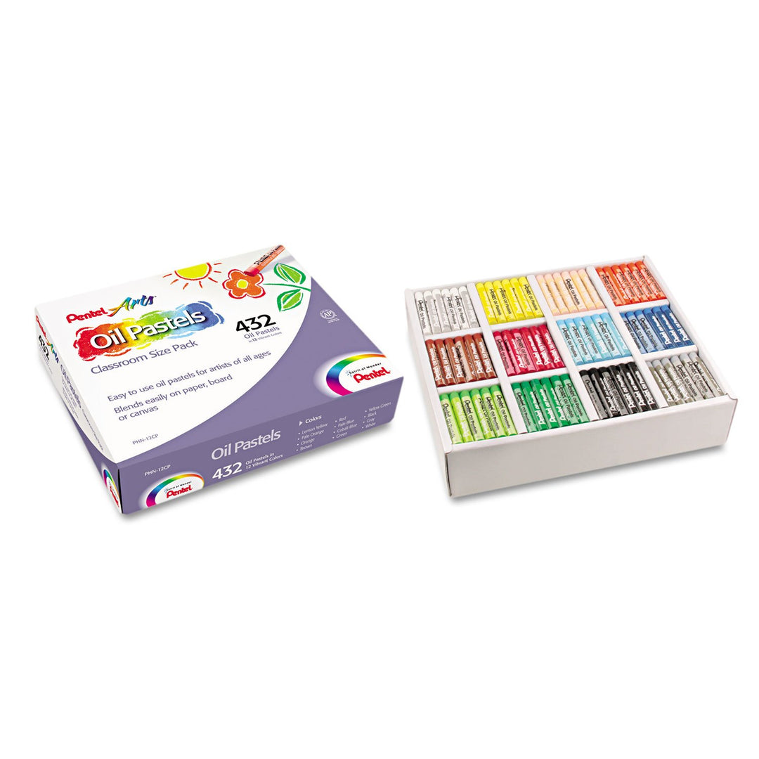Oil Pastel Set With Carrying Case,12-Color Set, Assorted, 432/Set 1 stück (432er Pack), 1 stück (432