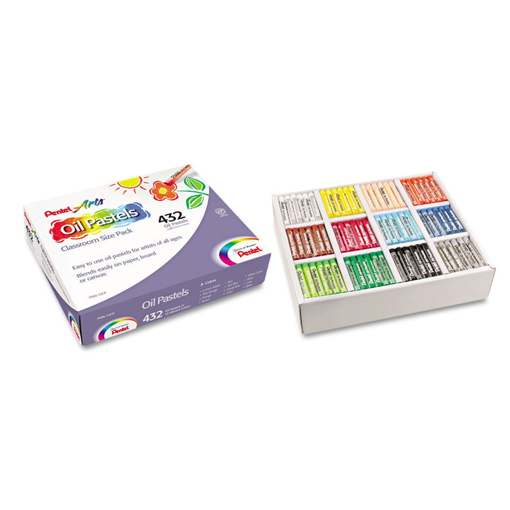 Oil Pastel Set With Carrying Case,12-Color Set, Assorted, 432/Set 1 stück (432er Pack), 1 stück (432