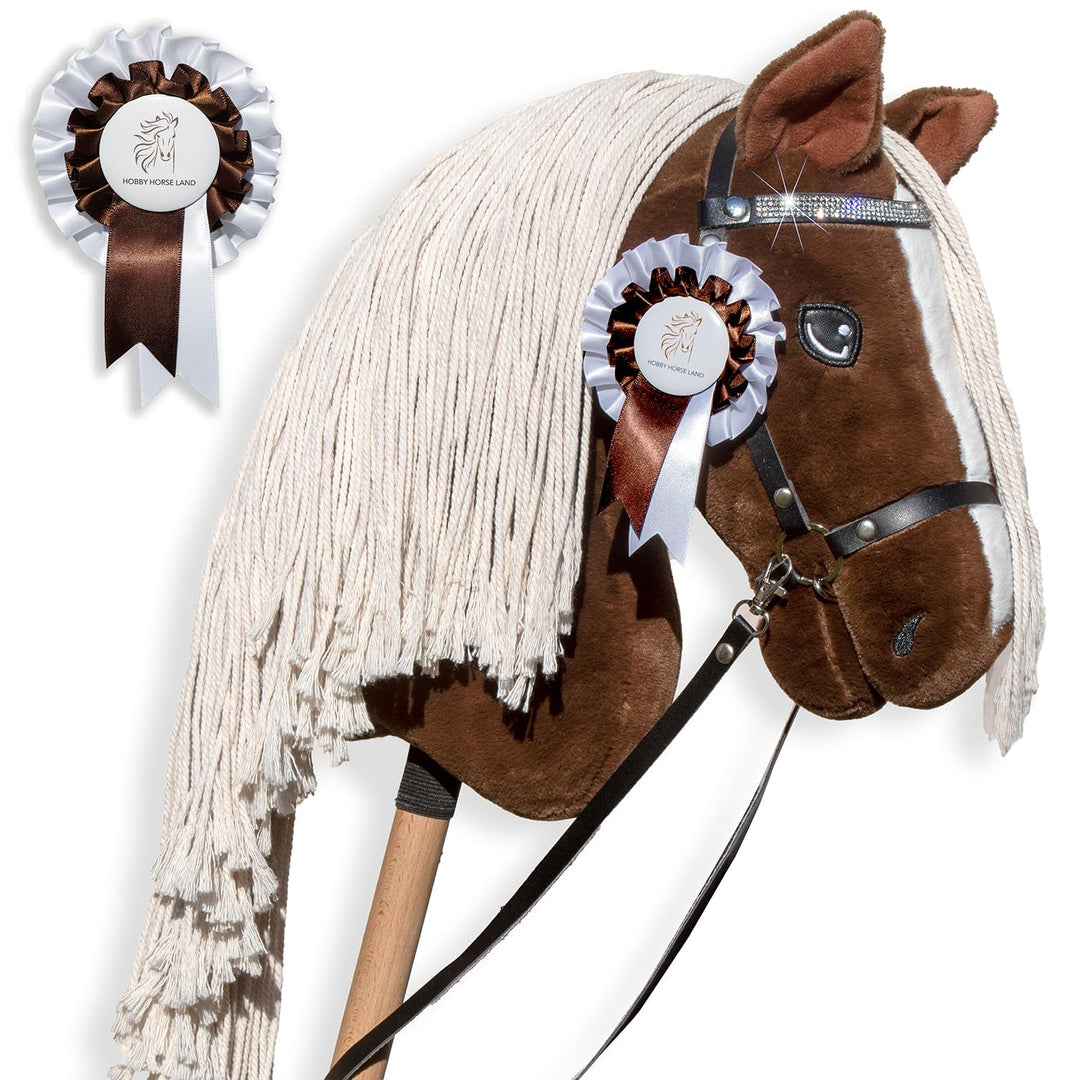 Hobby Horse A3 Sunny Dream – dunkles Alezan-Pferd mit gewaschenem Rosshaar – komplettes Netz mit gli