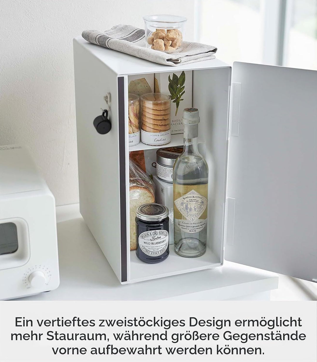 Yamazaki TOWER 5680 Brotkasten hoch Weiss, Weiss