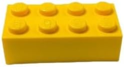 LEGO Classic. 100 Stück 2x4 Steine (3001) mit Steinetrenner (gelb)