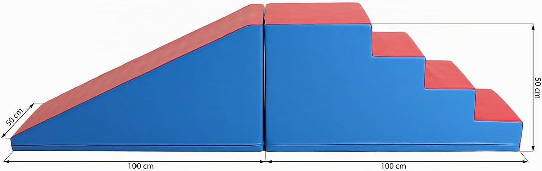 IGLU SOFT PLAY Mega Fun Slider Schaumstoffbausteine Treppe und Rutsche Set XXL für Kinder ab 2 Jarhe