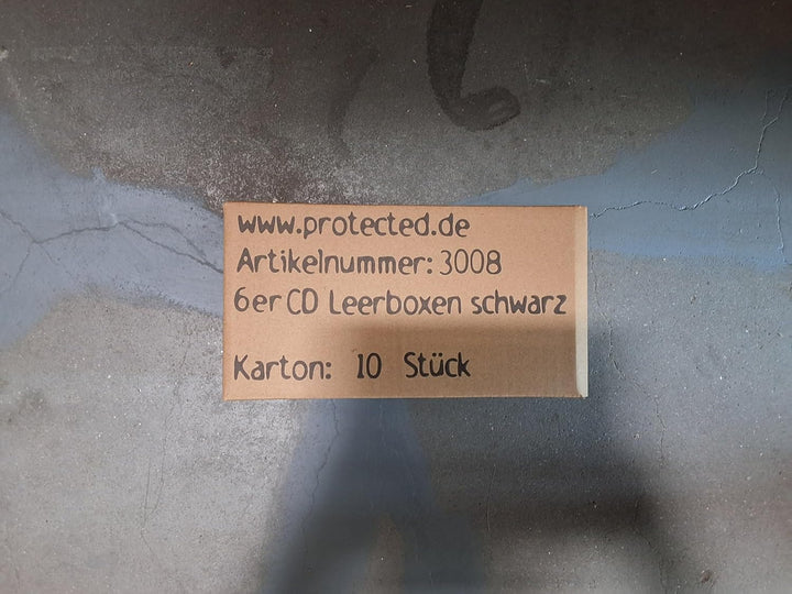 Protected 6er CD Leerkassette (Dick) schwarz (10 Stück)
