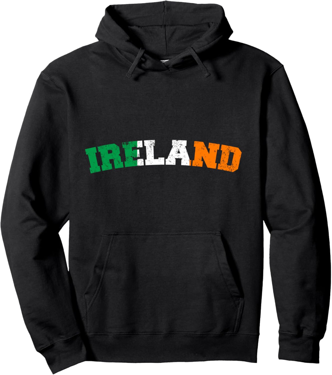 Irland-Flagge, irische Flagge, patriotischer Retro-Stil Pullover Hoodie