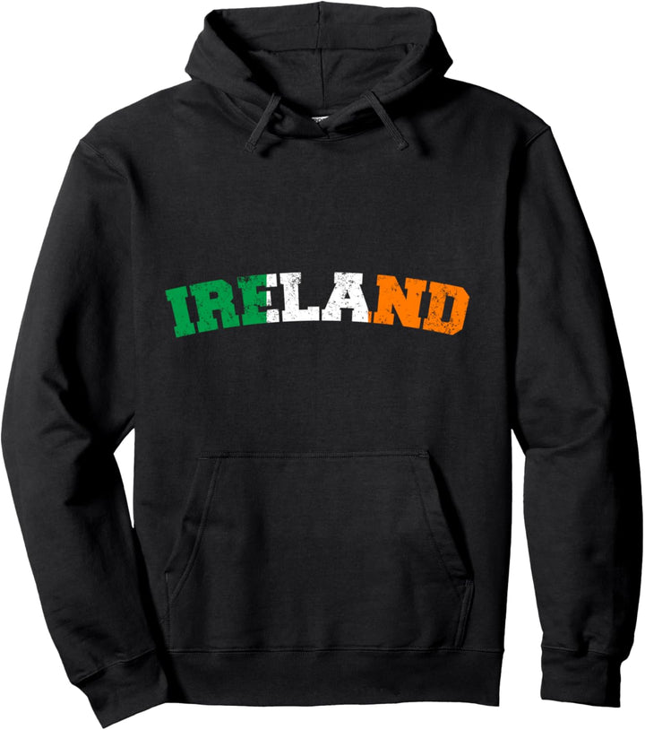 Irland-Flagge, irische Flagge, patriotischer Retro-Stil Pullover Hoodie