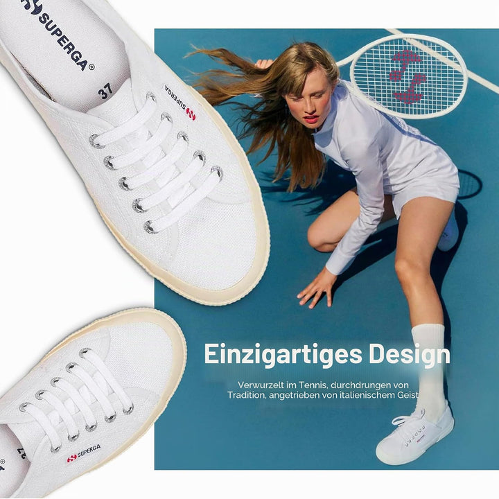 Superga 2750-Cotu Classic, Unisex-Erwachsene Low-Top Sneaker 38 EU Weiss Gebrochenes Weiss, 38 EU We