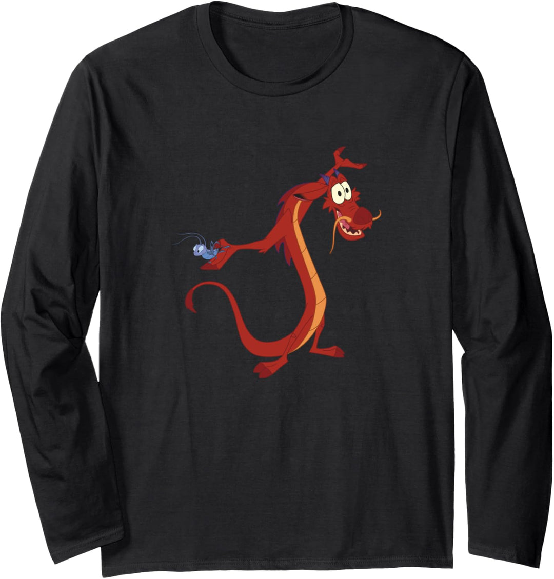 Disney Mulan Mushu Dragon And Cri-Kee Cricket Langarmshirt