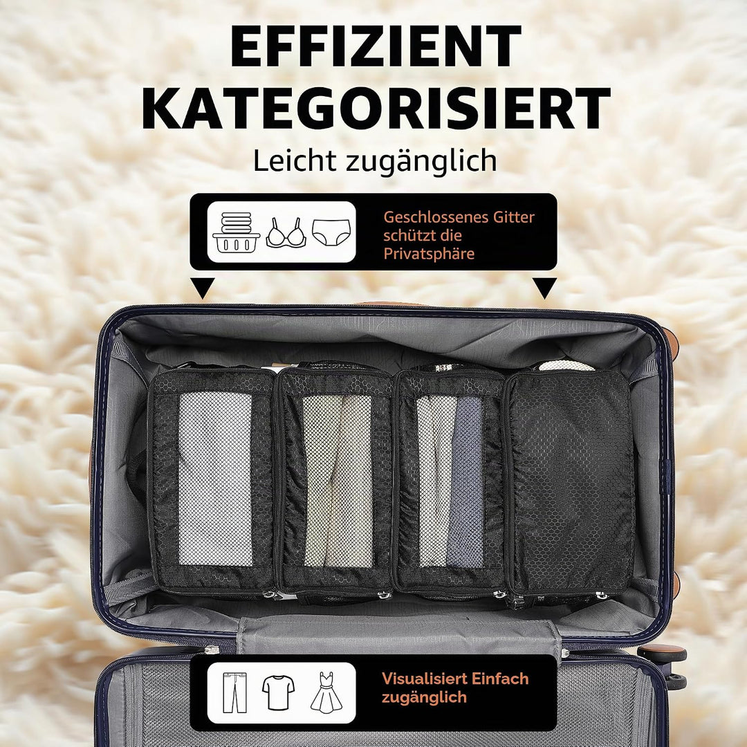 Koffer-Organizer, Reisetaschen-Organizer für Gepäck, Kompressions-hängende Packwürfel für Reisen, Ha