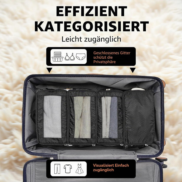 Koffer-Organizer, Reisetaschen-Organizer für Gepäck, Kompressions-hängende Packwürfel für Reisen, Ha
