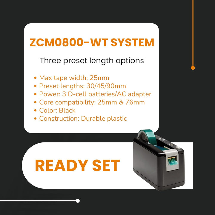 START International ZCM0800-WT-EU Elektrischer, Batteriebetriebener Bandabroller, max. Bandbreite 25