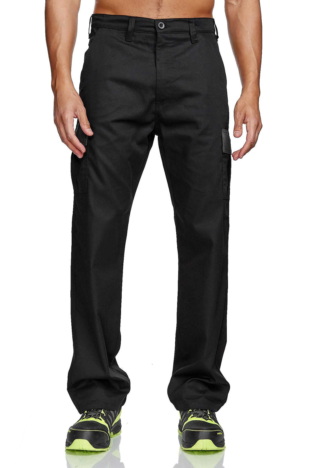 Lee Cooper Herren Cargo Trouser Hose 40W/31L (Regular) Black / Grey, 40W/31L (Regular) Black / Grey