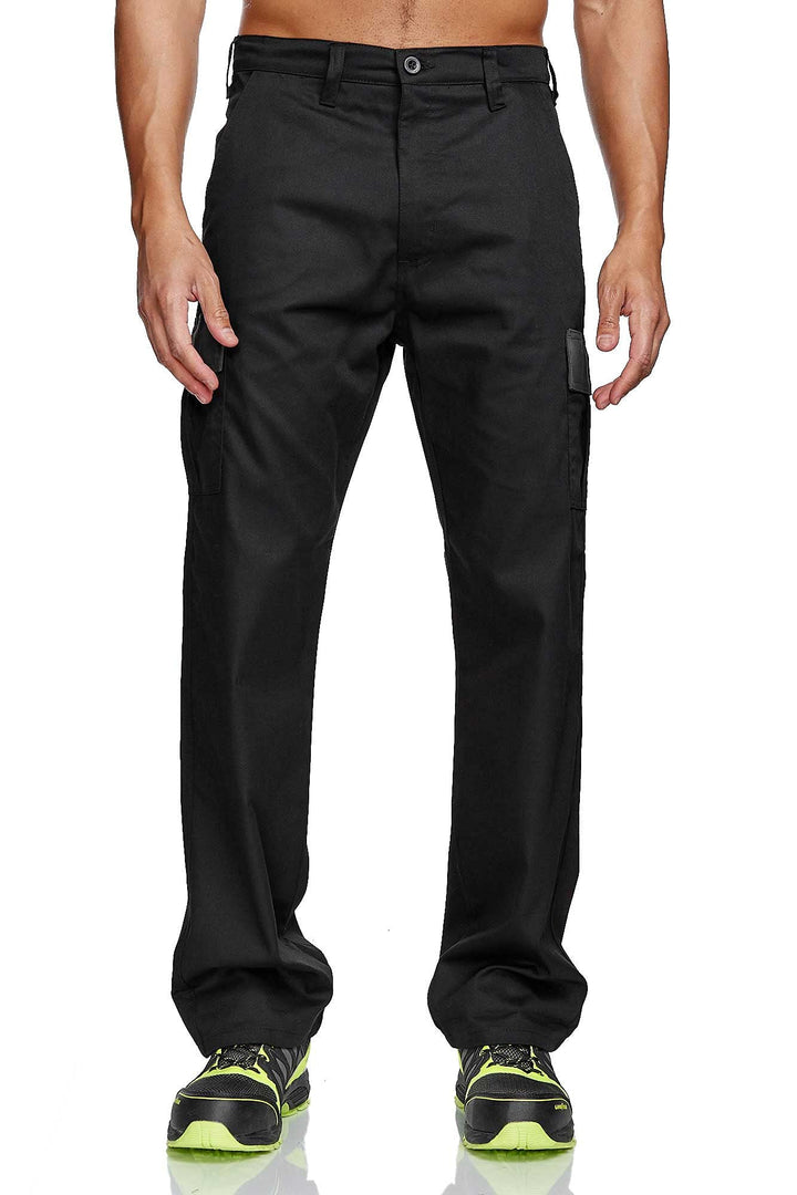 Lee Cooper Herren Cargo Trouser Hose 40W/31L (Regular) Black / Grey, 40W/31L (Regular) Black / Grey