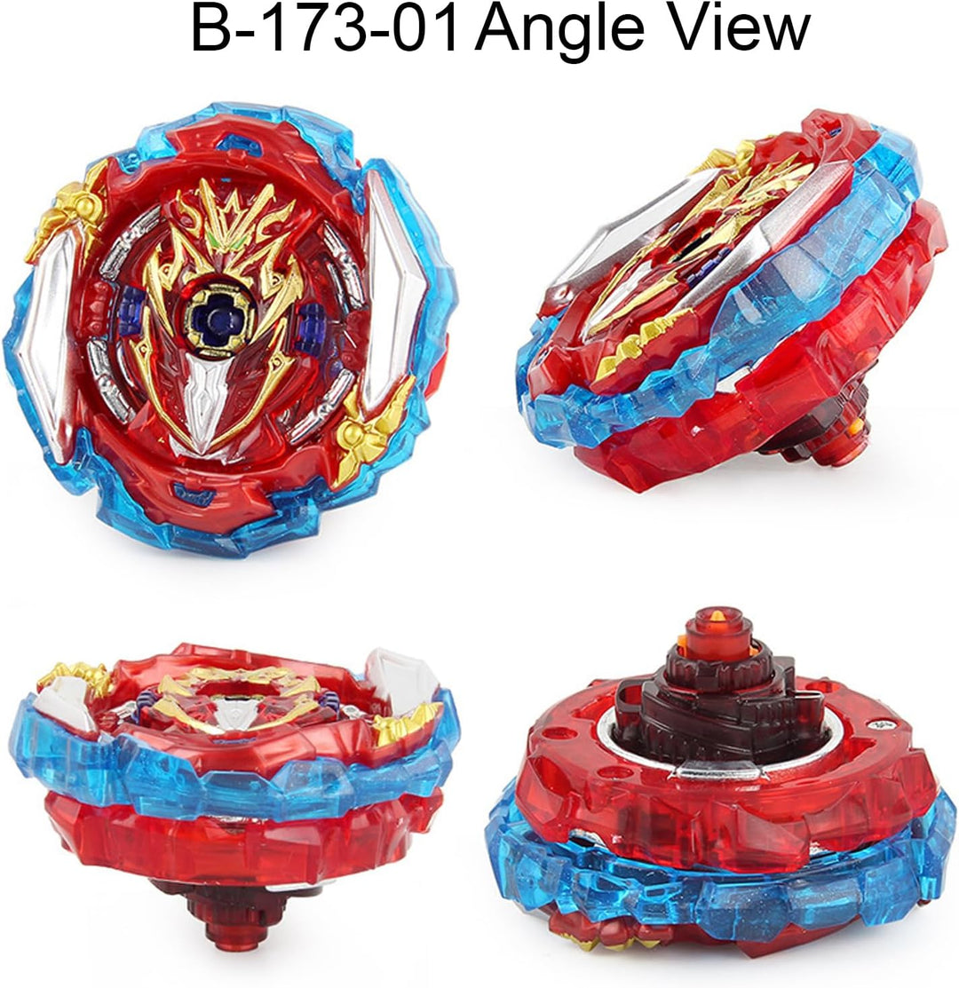 Gyros Turbo Set, 4D Metall Fusion Kampf Kreisel, Mit Battling Top Launcher, Geschenk-Sets,(B-163+B-1