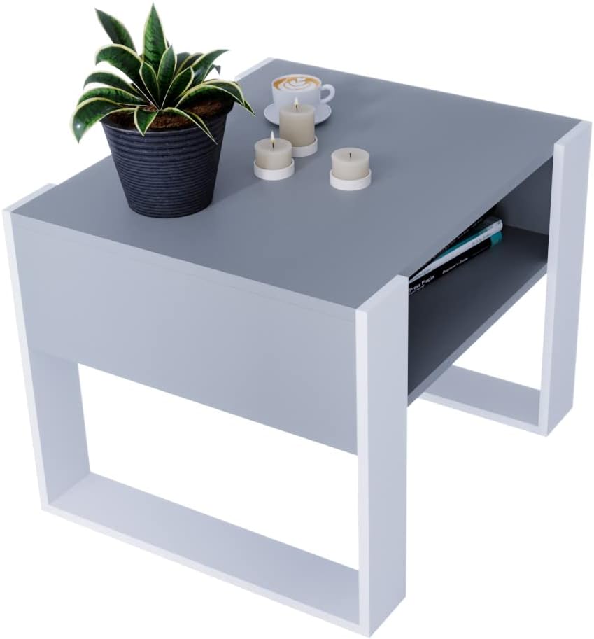 MRBLS Couchtisch – modernes rustikales Design – Wohnzimmer-Tisch Beistelltisch Kaffeetisch Sofatisch