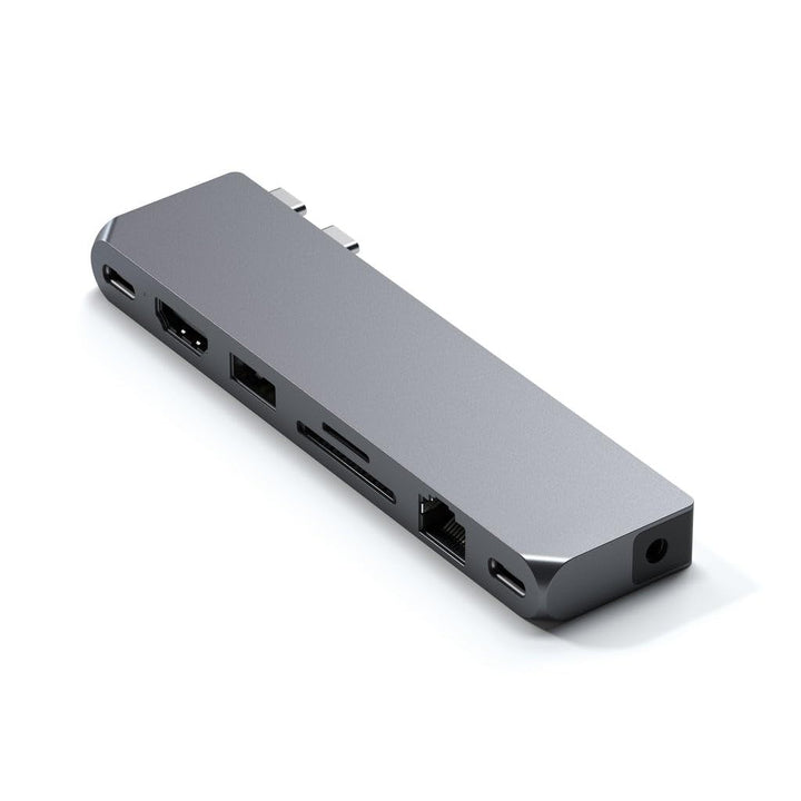 SATECHI USB-C Hub Multiport Adapter Pro Hub Max – USB4, USB-A Daten, USB-C Daten, Gigabit Ethernet,