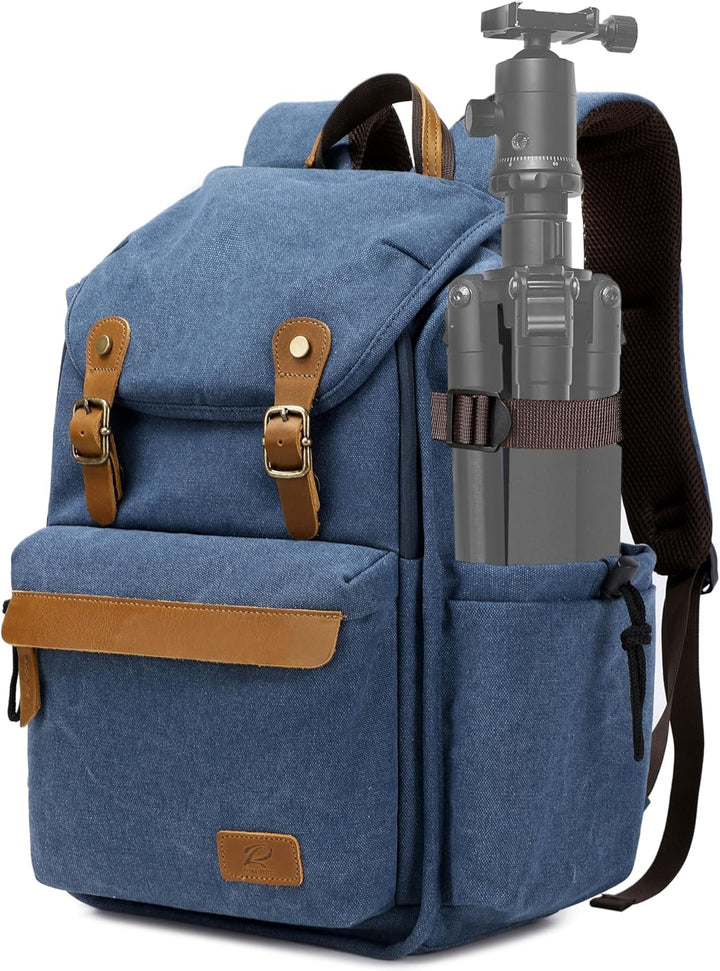 Padwa Lifestyle Kamerarucksack - Gewachstem Memory Canvas Kamerarucksack mit 16“ Laptop-/Objektivfac