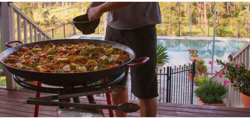 Garcima Tabarca Paella-Pfannen-Set mit Brenner, 50,8 cm Karbonstahl Outdoor-Pfanne und verstärkte Be