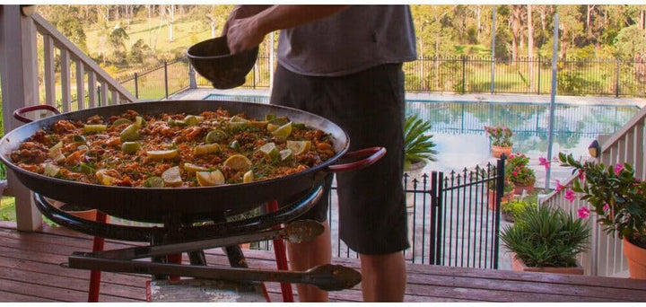 Garcima Tabarca Paella-Pfannen-Set mit Brenner, 50,8 cm Karbonstahl Outdoor-Pfanne und verstärkte Be