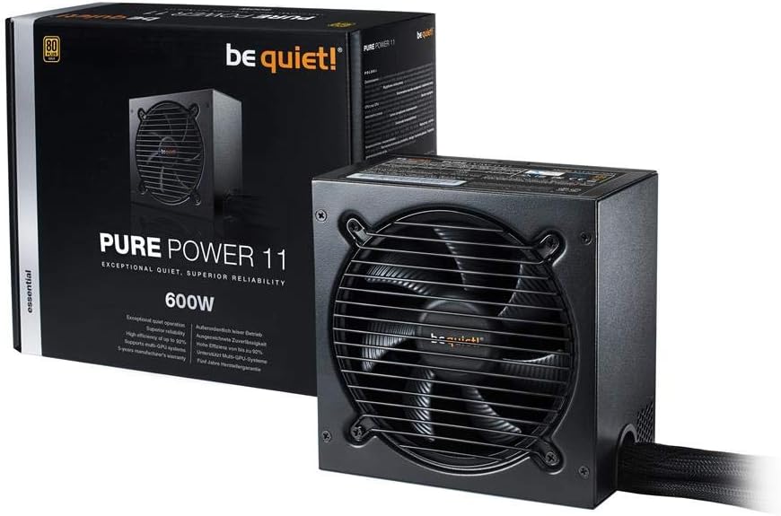 be quiet! Pure Power 11 600W PC-Netzteil, 80PLUS Gold Effizienz, ATX, Schwarz, BN294, 600W
