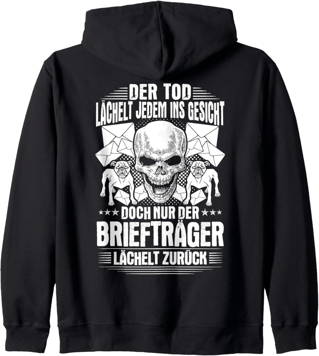 Briefträger Lächeln Postbote Zusteller Kapuzenjacke