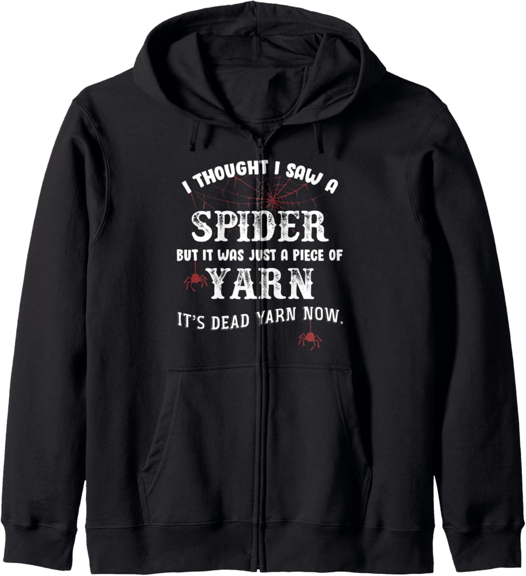 Ich dachte, ich hätte Spinne gesehen, es war ein Stück Garn Kapuzenjacke