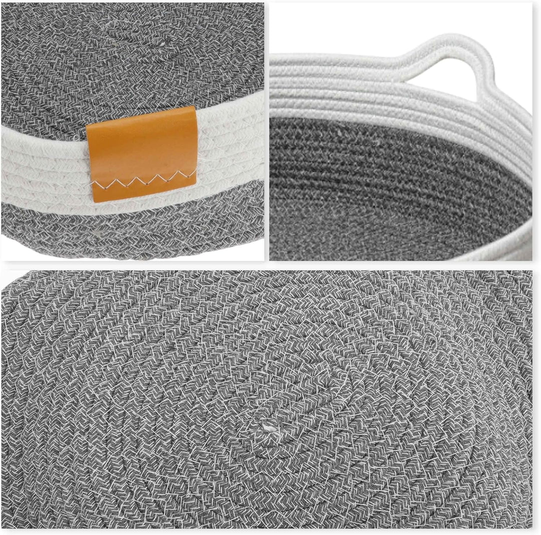 Gewebtes Katzenbett, 40 cm Durchmesser Faltbarer Korb-Nistplatz, Atmungsaktives Haustier-Liegebett,