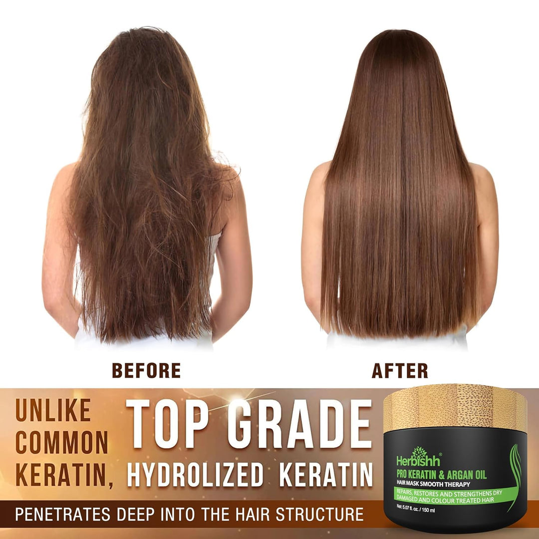 Herbishh Ultimate Hair Color Shampoo Kit (2 Stück Hair Color Shampoo + Argan Hair Mask) für graues H