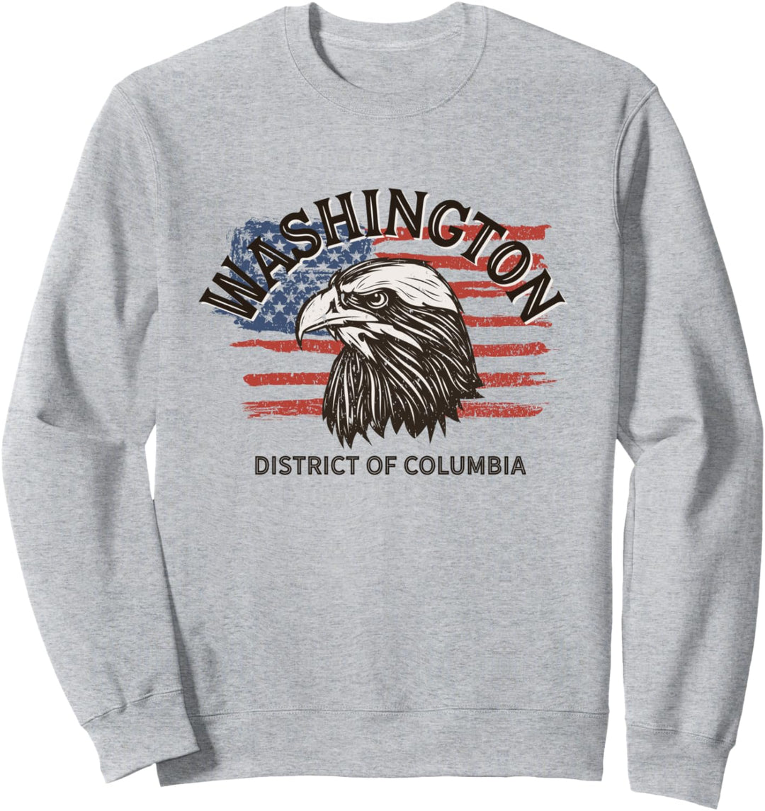 Retro Eagle USA Flagge District of Columbia - Vintage Sweatshirt
