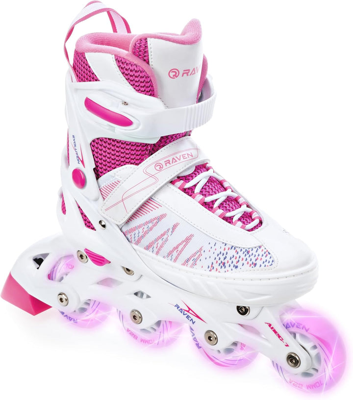 Raven Inline Skates Inliner Grace LED Leucht-Räder verstellbar 35-39 (23-25,5cm), 35-39 (23-25,5cm)