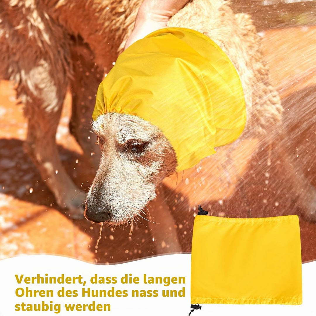 Aliceset Hunde-Badekappe, wasserdicht, Hundeohrenschutz, Badekappe, Hundeohren, Stirnband, Hundescha