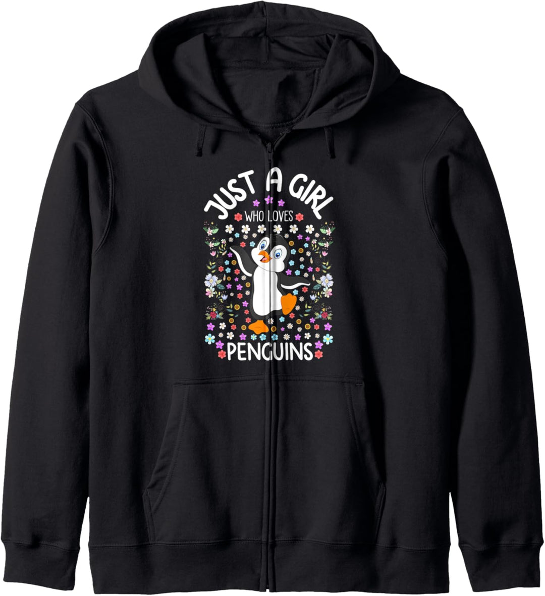 Just a Girl Who Loves Penguins Cute Girls Penguin Gift Kapuzenjacke