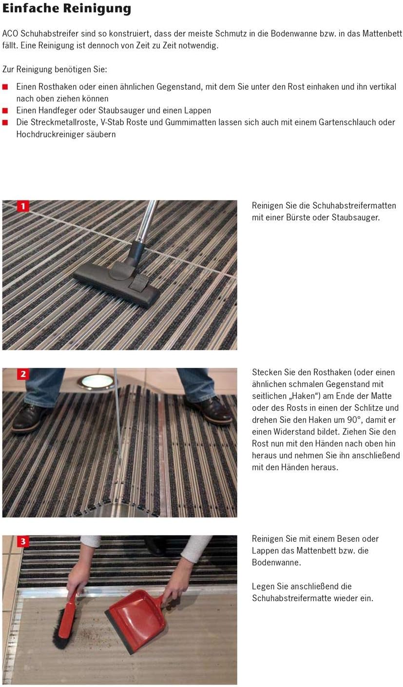ACO Self® Vario Schuhabstreifer - Gummi Schwarz 100 cm x 50 cm (B x H), 100 cm x 50 cm (B x H)