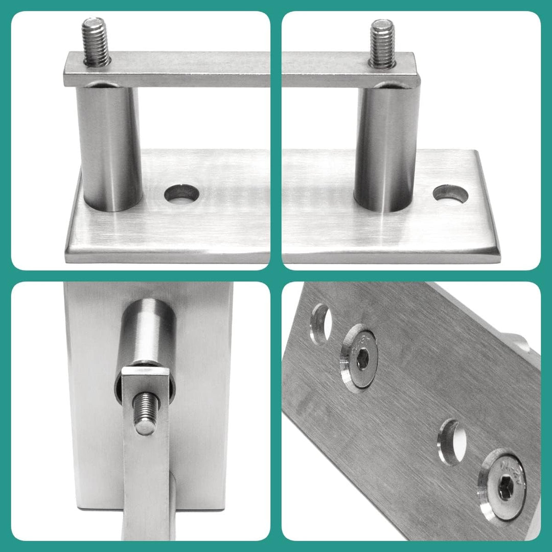 PRIOstahl Pfostenträger Pfostenhalter Wandanker Wandflansch Handlauf Bodenanker x 1 Halter Rechteck