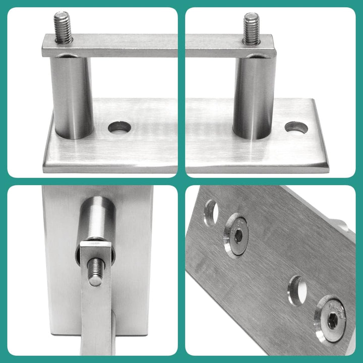 PRIOstahl Pfostenträger Pfostenhalter Wandanker Wandflansch Handlauf Bodenanker x 1 Halter Rechteck