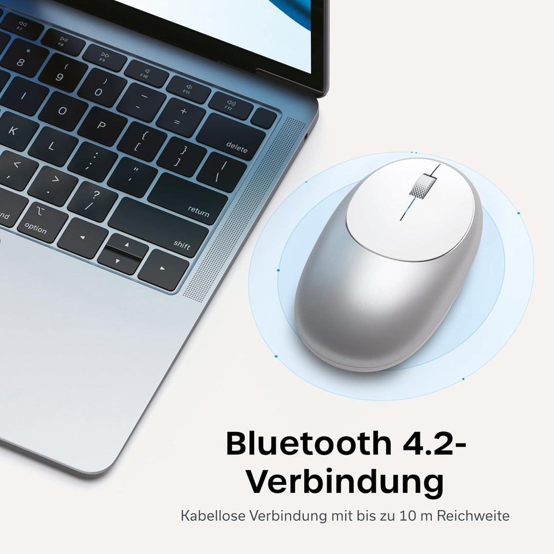 SATECHI M1 Kabellose Bluetooth Computermaus, USB-C wiederaufladbarer Akku, kompakt und tragbar für M