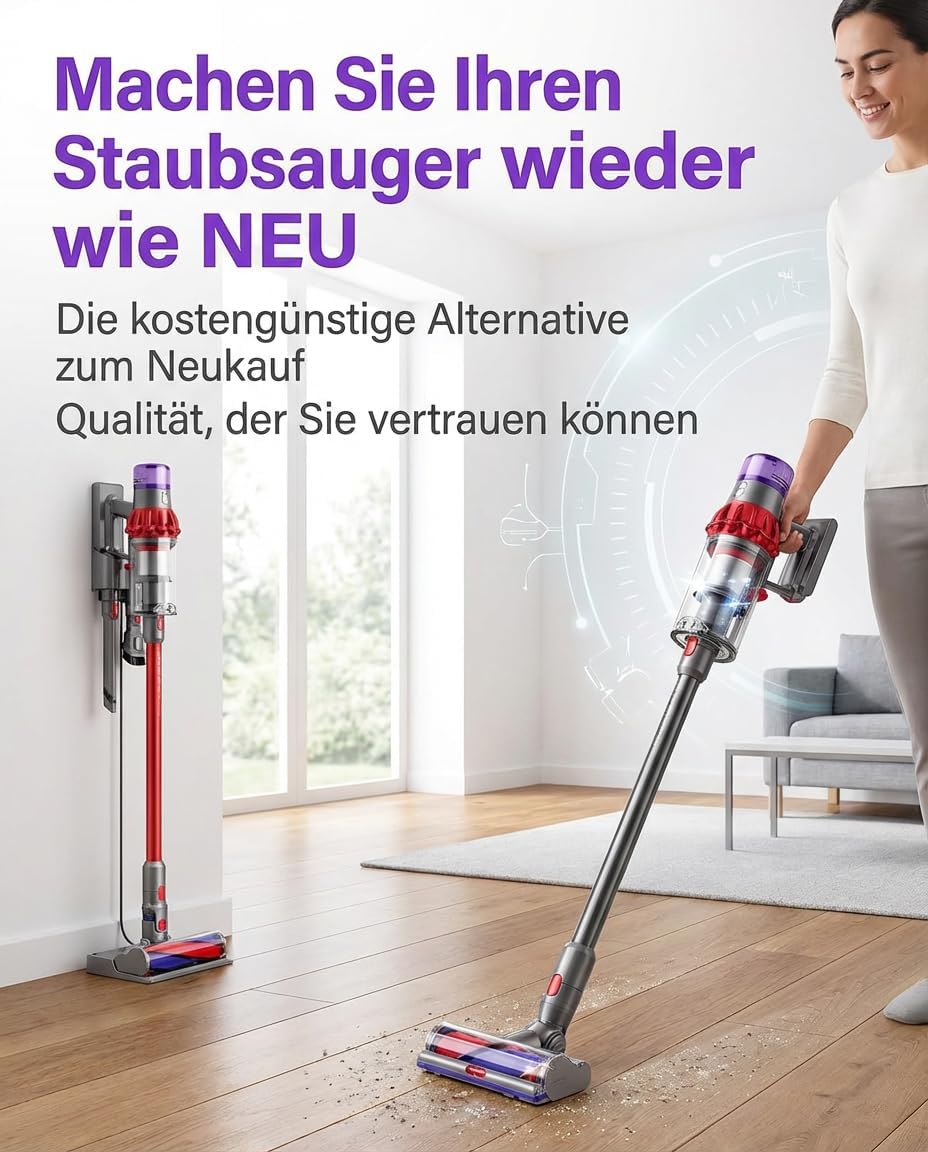 Staubbehälter Ersatz für Dyson V11 V15 SV14 SV17 SV22 SV28 – Grosser Auffangbehälter mit HEPA Filter