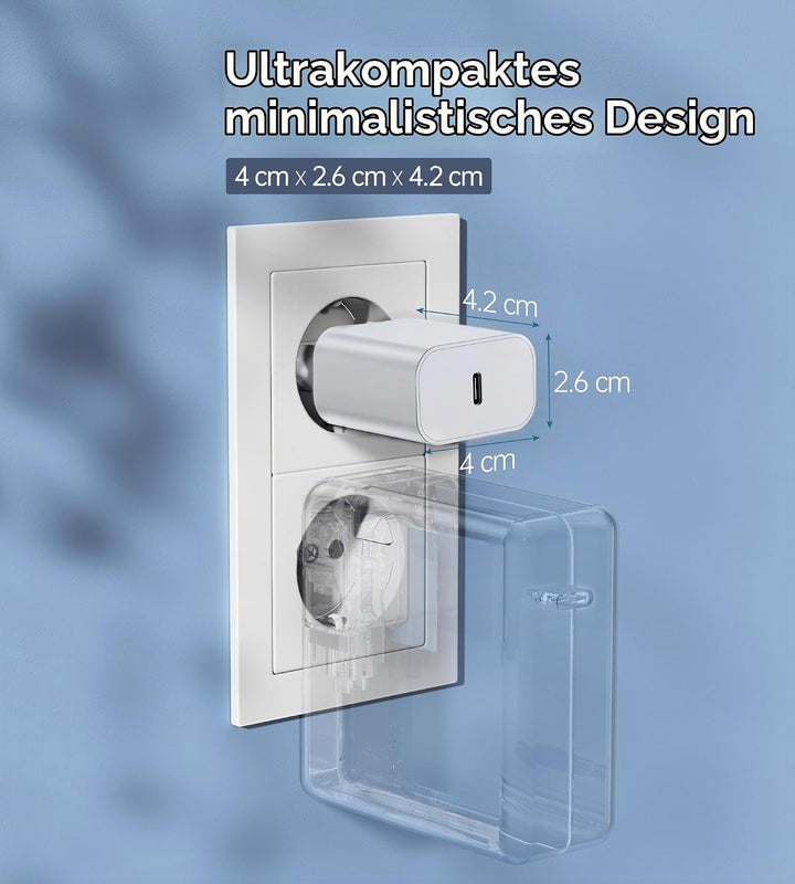 20W USB C Adapter, USB-C Ladegerät kompatibel mit i-Phone 17/16/15/14/13 Plus Pro Max Mini, i-Pad, A