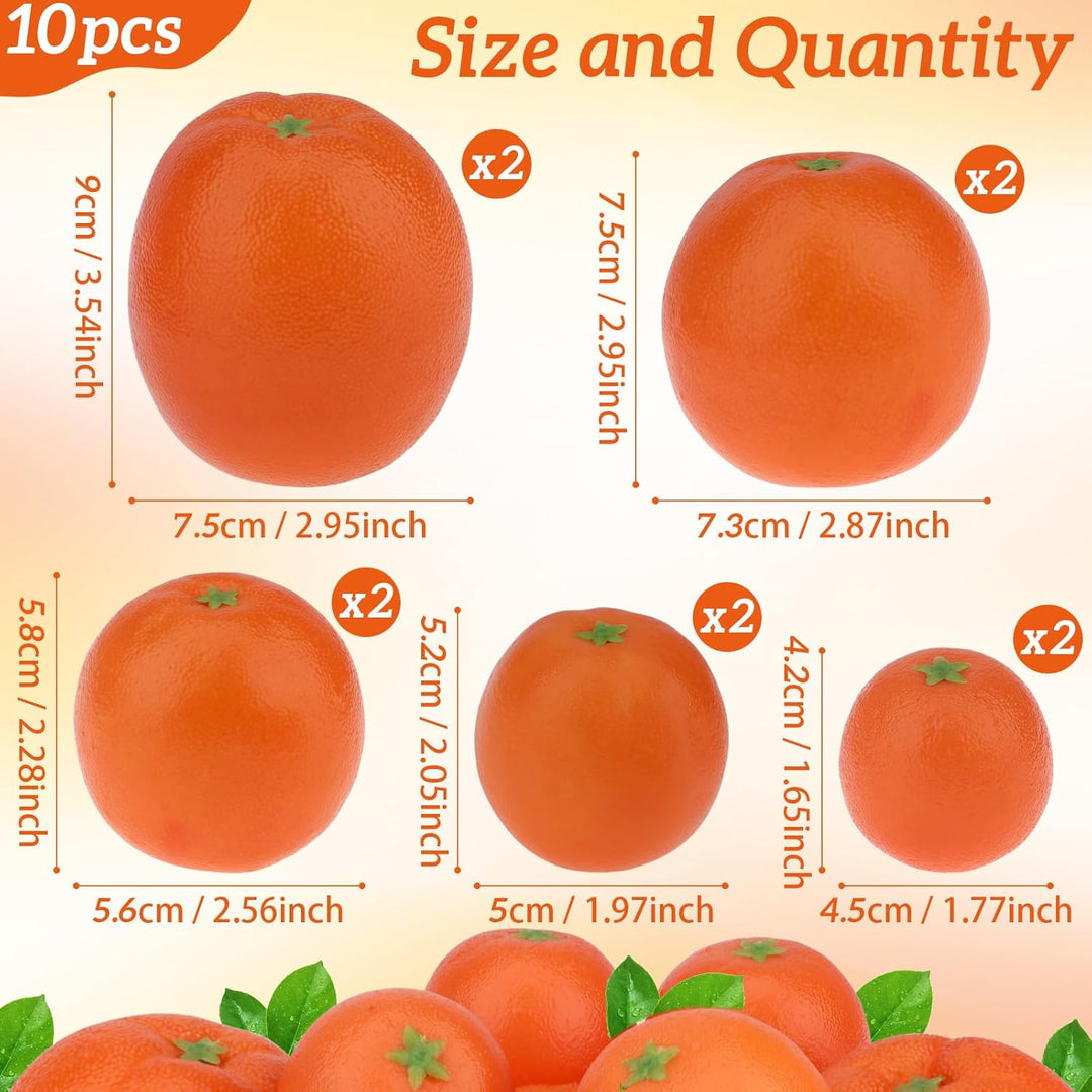 Woration Mix Grössen Gefälschte Obst Orangen Satz Künstliche Lebensecht Simulation Orangen Mandarine