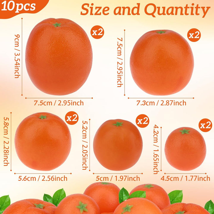 Woration Mix Grössen Gefälschte Obst Orangen Satz Künstliche Lebensecht Simulation Orangen Mandarine
