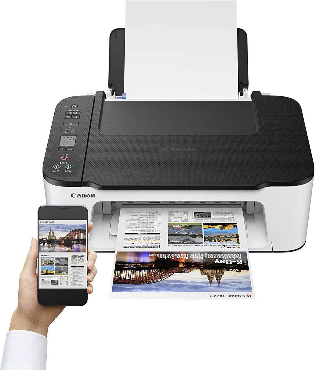 Canon PIXMA TS3452 Multifunktionsgerät DIN A4 (Scanner, Kopierer, Drucker, 4800 x 1200 DPI, LCD, WLA