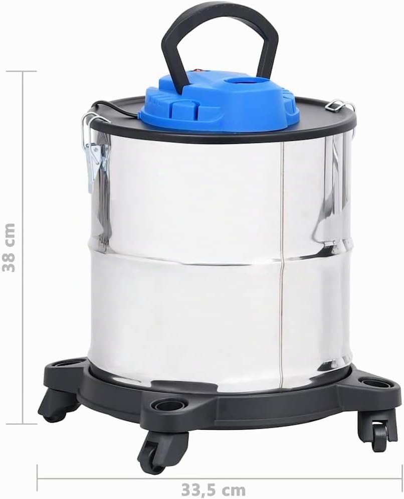 vidaXL Aschesauger mit HEPA-Filter Aluminium-Rohr Kaminsauger Heisssauger Grill Sauger Ofensauger Fe