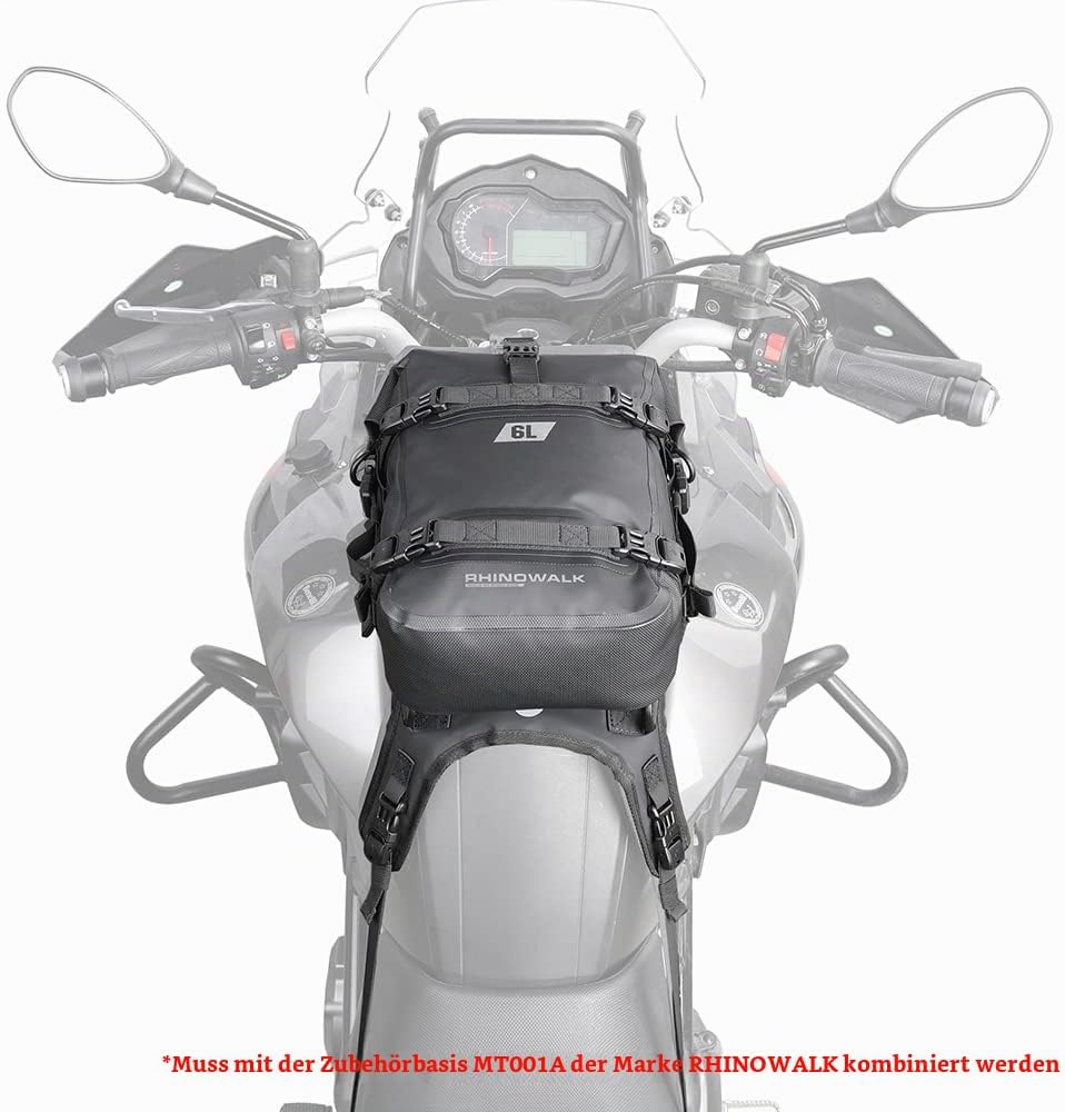 Rhinowalk Multifunktionale Motorradtasche Hecktasche Motorradgepäck 6L Motorrad Rahmentasche Sattelt