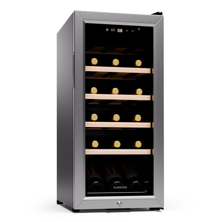 Klarstein Weinkühlschrank,1 Zone Getränkekühlschrank, Leiser Indoor/Outdoor Kühlschrank, 50 Liter Fl