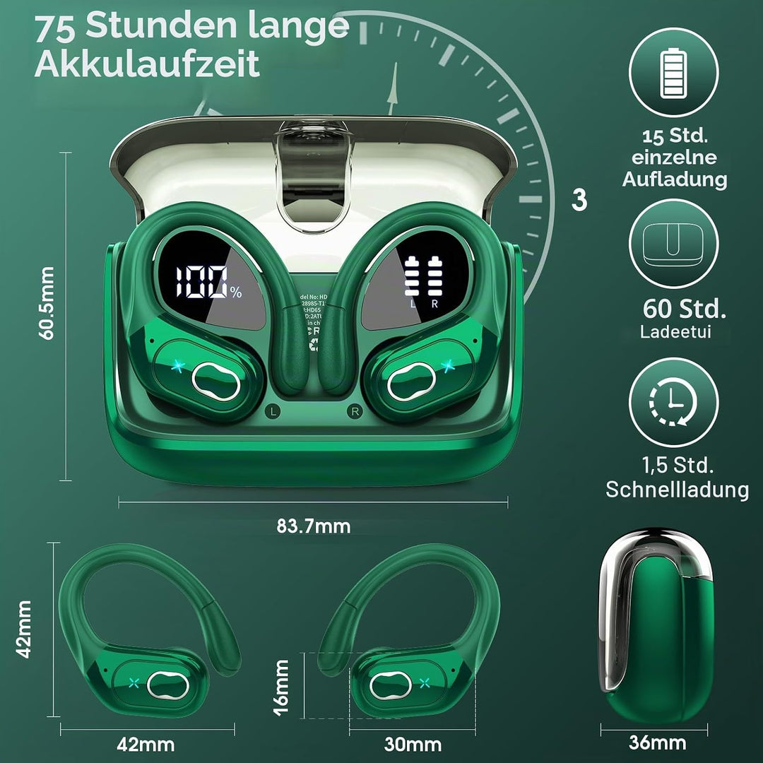 AI Kopfhörer Übersetzer, 3-in-1Bluetooth 5.4 Echtzeit Sprachübersetzer Kopfhörer 164 Sprachen mit Ap